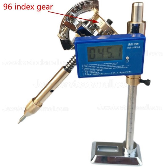 1Pcs Digital Display Angle Manipulator for Gem Faceting Machine Stainless Steel Copper Angle Polishing Handle